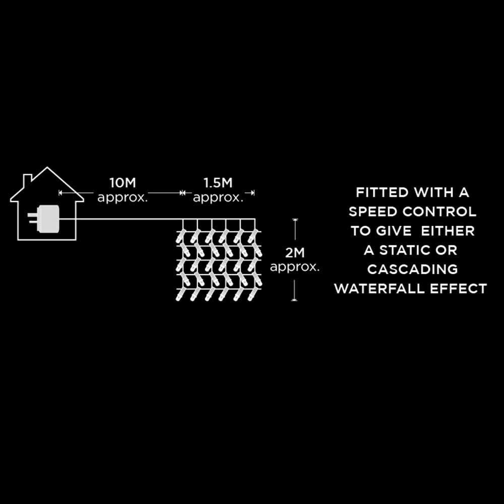 240 Warm White LED Curtain Lights