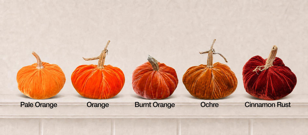 SET 3 X-SMALL Silk Velvet Harvest Pumpkins, Luxury House Decor, Autumn Home Decorations, Fall Table Bowl Fillers,Handmade Statement Pieces