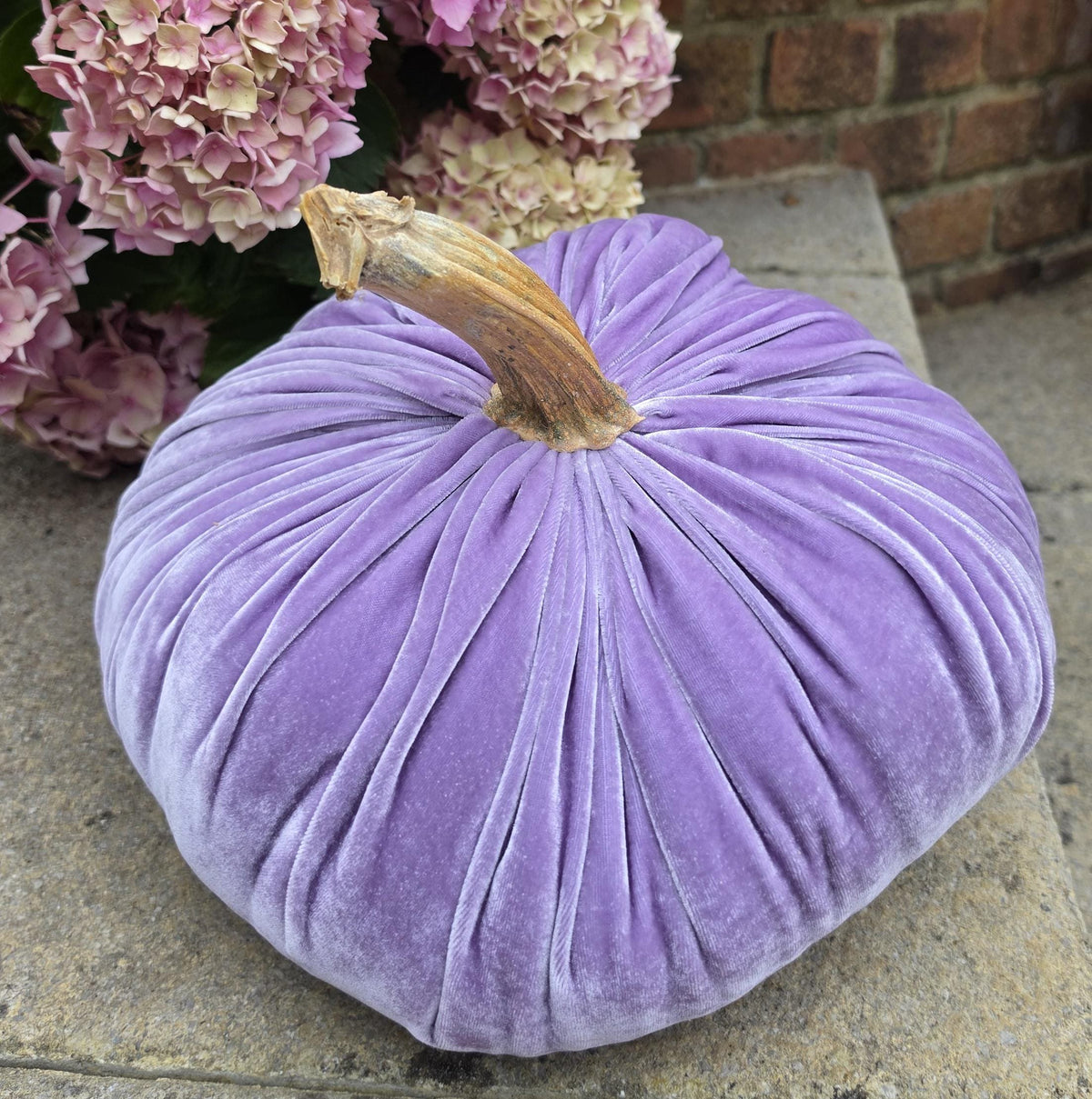 Large Lavender Lilac Light Purple Silk Velvet Pumpkin Rustic Farmhouse Wedding Thanksgiving Gift Idea Home Modern Handmade Decor Decoration