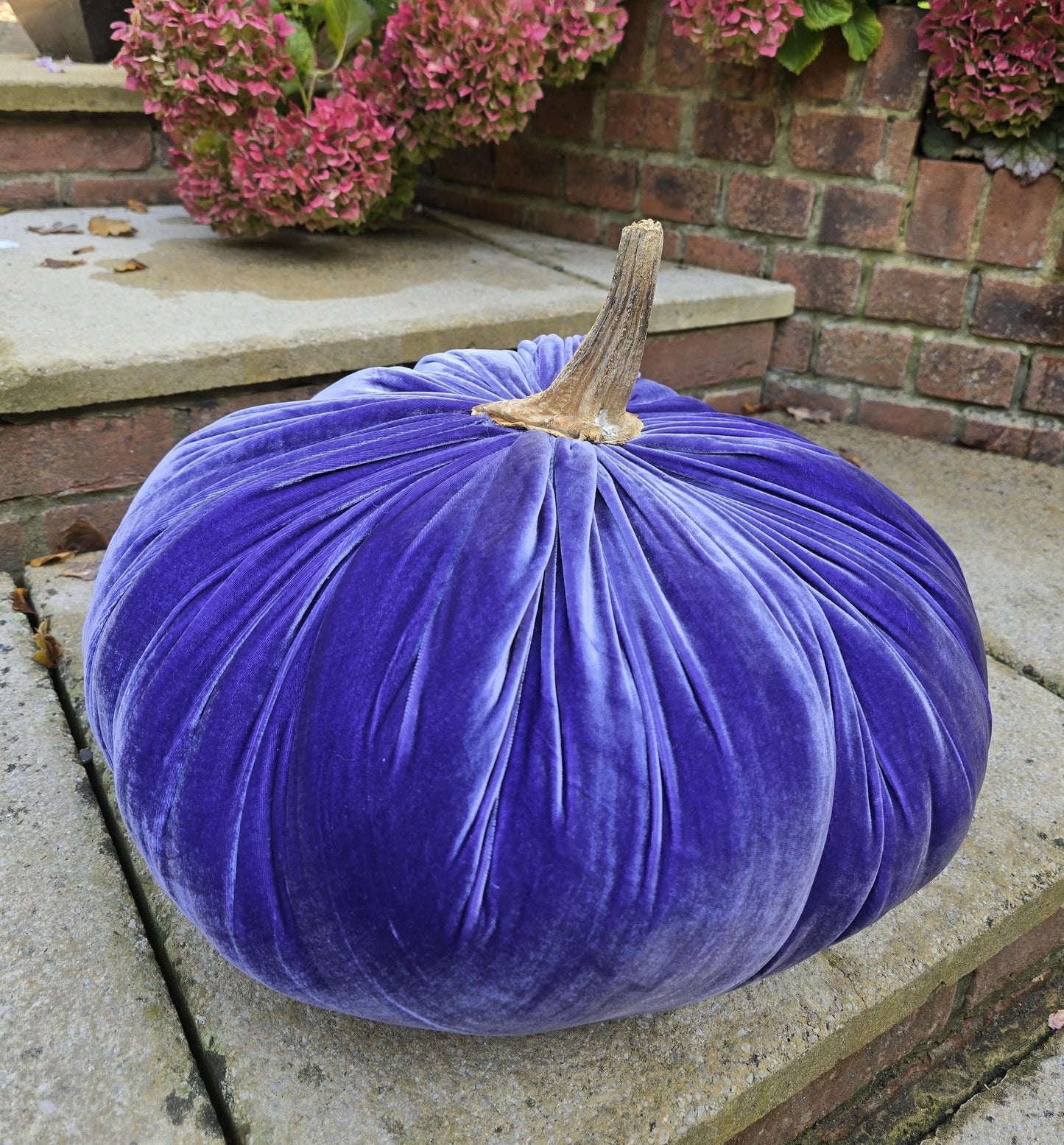 Emerald Green XXL Jumbo Luxury Silk Velvet Pumpkins Autumn Room Decorations Handmade