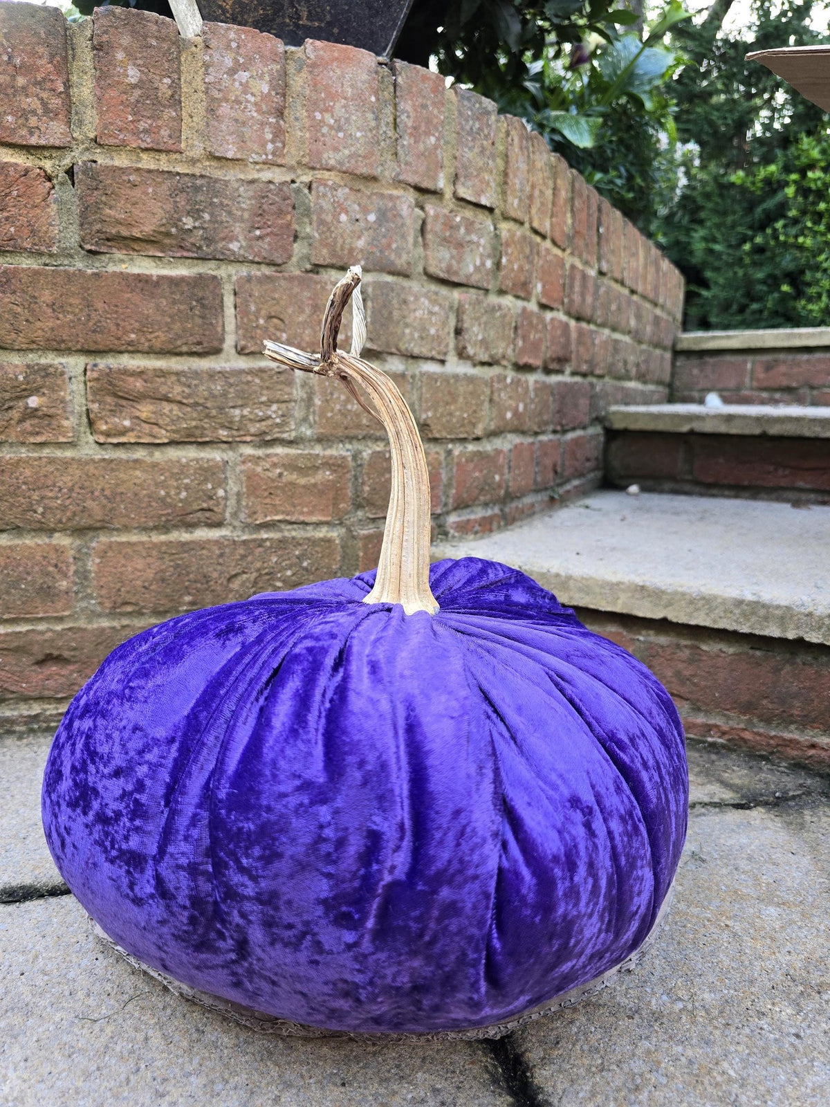 Large Orange Crushed Velvet Pumpkin, Luxury Fall Pumpkin Decor, Handmade Autumn Pumpkin, Thanksgiving Table Decor, Rustic Harvest Decor