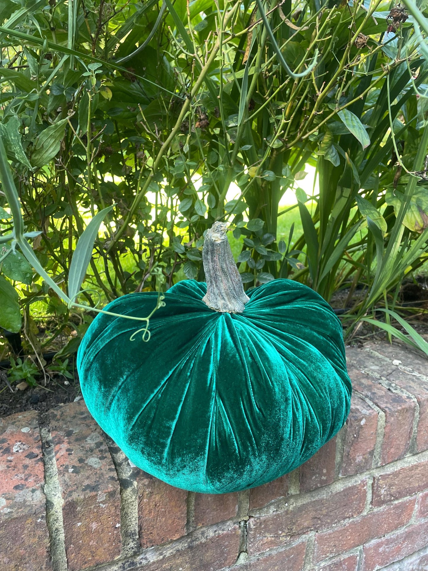Mink Beige Silk Velvet X-LARGE Pumpkin Gourd Ornament Thanksgiving Shelf Accent Fall Autumn Decor Plush Tablescape Mantle Centerpiece Luxe