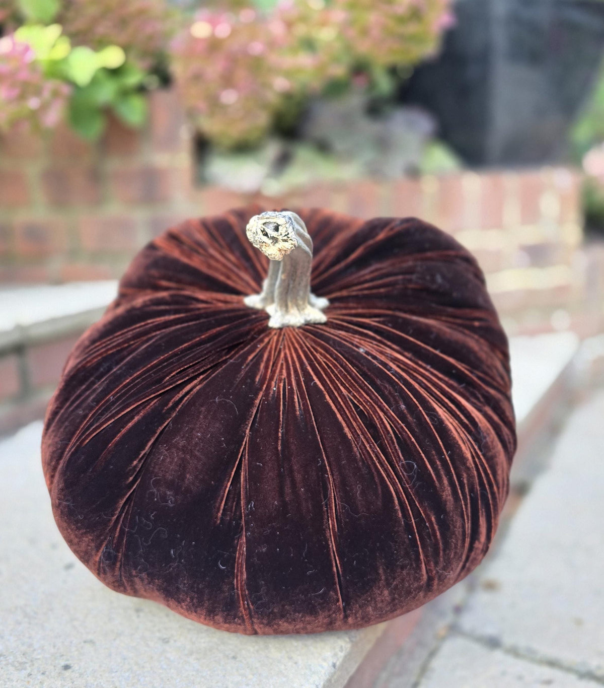 LARGE Silk Velvet Pumpkins, Natural Country Decor Wedding Arrangement Thanksgiving Table Hostess Gift Idea Autumn Fall Royal Blue Light Navy