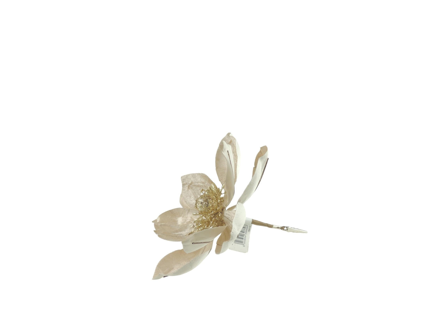 Glamour Girlz Set of 3 Nude Gold Velvet Sequin Flower Christmas Tree Floral Pick Stem Ornament Xmas Decor Garland Wreath Decoration Accent Holiday Arrangement