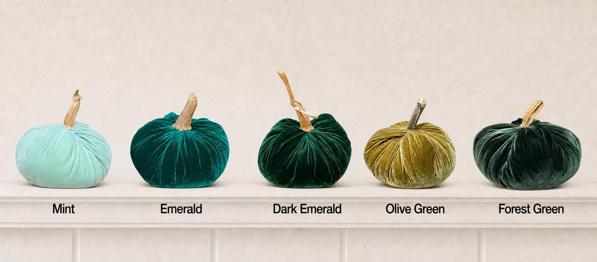 SET 3 MINI Silk Velvet Harvest Pumpkins, Luxury House Decor, Autumn Home Decorations, Fall Table Bowl Fillers,Handmade Statement Pieces