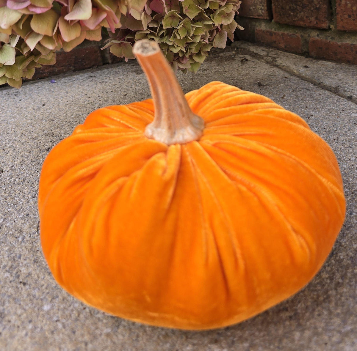 LARGE Silk Velvet Pumpkins, Natural Country Decor Wedding Arrangement Thanksgiving Table Hostess Gift Idea Autumn Fall Royal Blue Light Navy